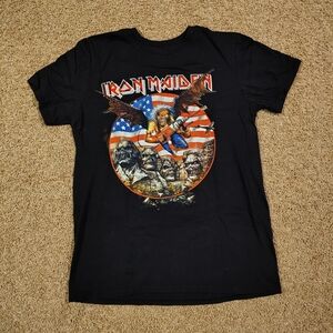 Black Iron Maiden Unisex T-shirt Tee Legacy Of The Beast USA Tour 2019 Size M